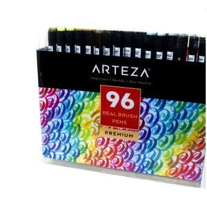 ARTEZA 96 REAL BRUSH PENS PREMIUM SET OF ART BRUSH PENS
